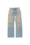 Acne Studios Belt-strap Jeans In Mid Blue