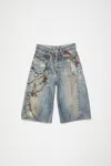 Acne Studios Blue Loose-fit Shorts In Mid Blue