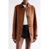 Acne Studios Lorassino Lambskin Leather Jacket In Brown