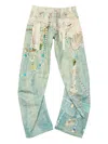 Acne Studios Losse Fit Jeans 2006 Woman White And Green In Green