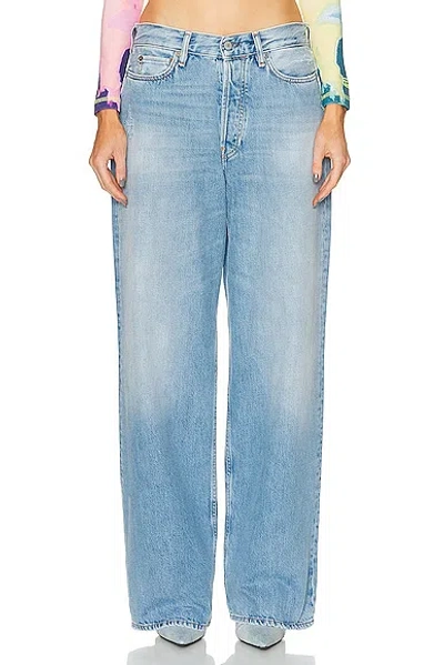 Acne Studios Low Rise Baggy Wide Leg In Light Blue