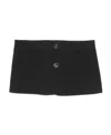 Acne Studios Low-rise Button-up Miniskirt In Black