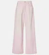 Acne Studios Low-rise Wide-leg Jeans In Pink