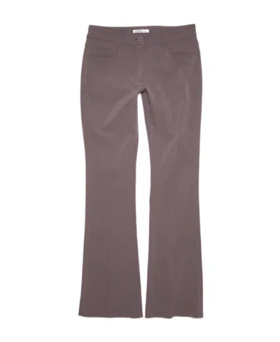 Acne Studios Low-rise Flared Trousers In Gray