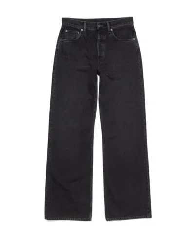 Acne Studios Low-rise Loose-fit Jeans In Black