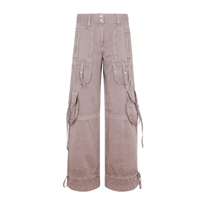 Acne Studios Low-rise Wide-leg Cargo Trousers In Pink