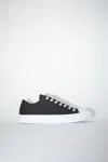 Acne Studios Low-top Canvas Sneakers In Black,off White