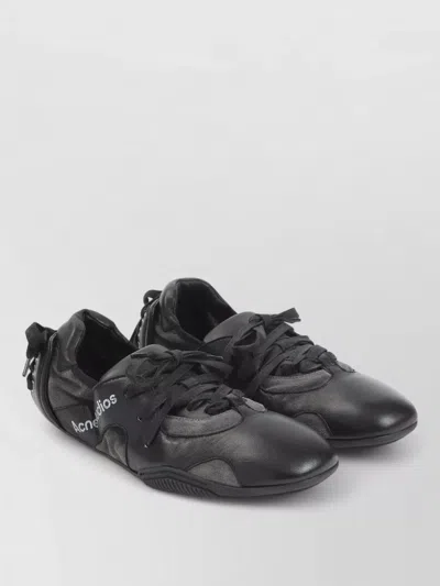 Acne Studios Low Top Sneakers Round Toe Rubber Sole In Black