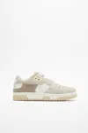 Acne Studios + Net Sustain Suede-trimmed Perforated Cracked-leather Sneakers In White,off White