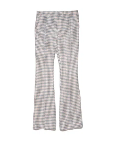 Acne Studios Low-waisted Checked Trousers In Gray