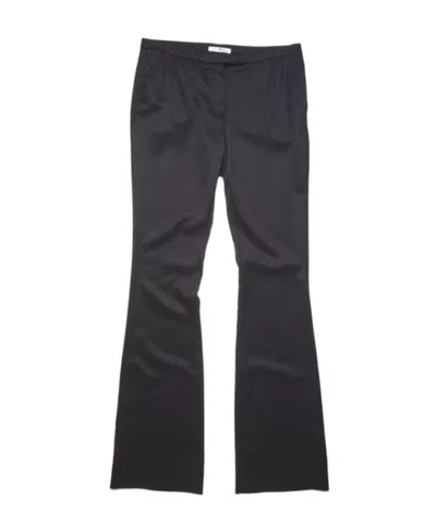 Acne Studios Low-waisted Flared Trousers In Black