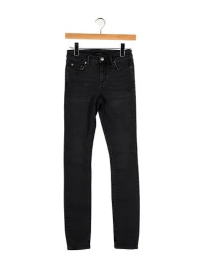 Pre-owned Acne Studios Low-rise Skinny Leg Jeans In Black