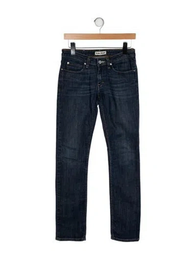 Pre-owned Acne Studios Low-rise Skinny Leg Jeans In Blue
