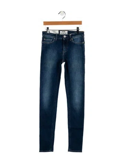 Pre-owned Acne Studios Low-rise Skinny Leg Jeans In Blue