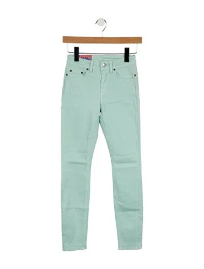 Pre-owned Acne Studios Low-rise Skinny Leg Jeans In Green