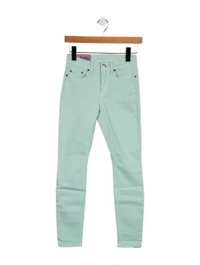 Pre-owned Acne Studios Low-rise Skinny Leg Jeans In Green