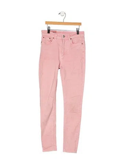 Pre-owned Acne Studios Low-rise Skinny Leg Jeans In Pink