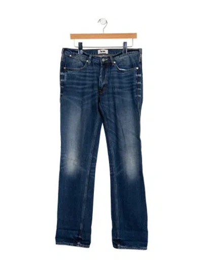 Pre-owned Acne Studios Low-rise Straight Leg Jeans In Blue