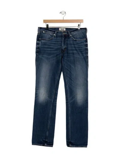 Pre-owned Acne Studios Low-rise Straight Leg Jeans In Blue