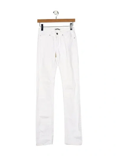 Pre-owned Acne Studios Low-rise Straight Leg Jeans In White