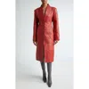 Acne Studios Leather Coat In Red