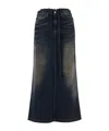 Shop Acne Studios Denim Maxi Skirt In Black