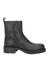 Acne Studios Logo-debossed Leather Boots In Black