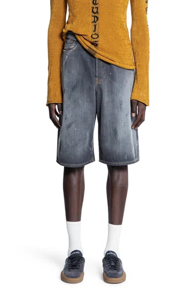 Acne Studios Man Black Shorts & Skirts