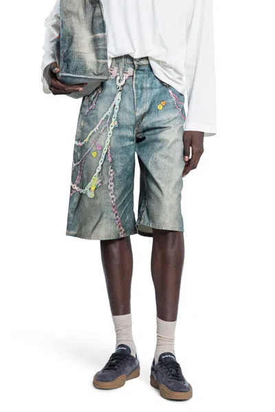 Acne Studios Man Blue Shorts & Skirts