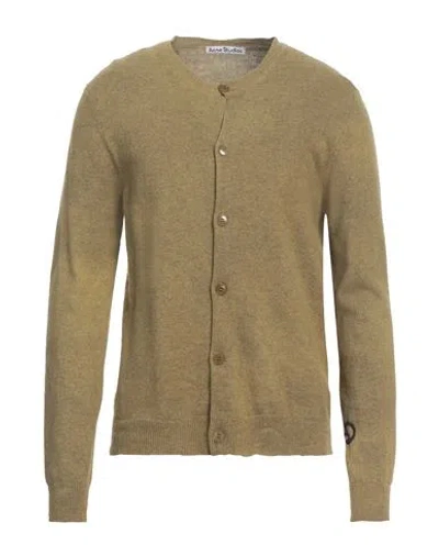 Acne Studios Man Cardigan Military Green Size L Cotton, Wool, Nylon