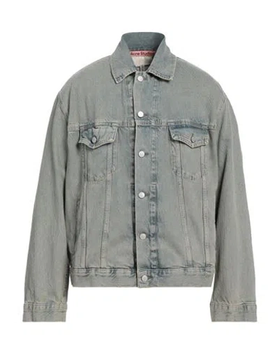 Acne Studios Kataya Delta Denim Oversized Jacket In Blue