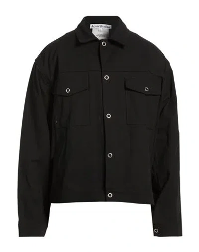 Acne Studios Man Jacket Black Size 40 Cotton, Polyester