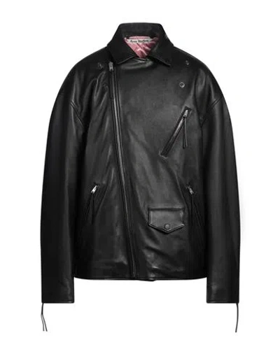 Acne Studios Man Jacket Black Size 42 Lambskin