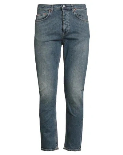 Acne Studios Man Jeans Blue Size 34w-34l Cotton, Polyurethane