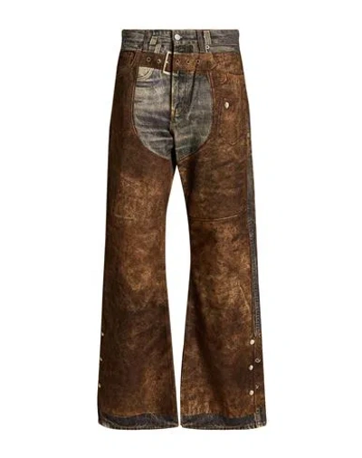 Acne Studios Man Pants Brown Size 28 Cotton