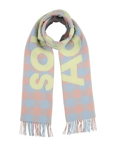 Acne Studios Man Scarf Sky Blue Size - Wool, Nylon