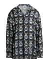 Acne Studios Black Printed Button-up Shirt In Black