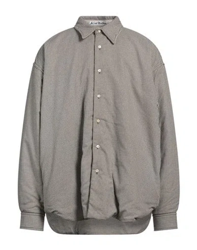 Acne Studios Man Shirt Brown Size 42 Cotton