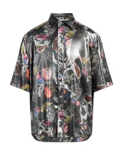Acne Studios Man Shirt Dark Green Size 40 Polyester