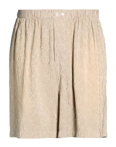 Acne Studios Man Shorts & Bermuda Shorts Beige Size 36 Viscose In Neutral