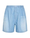 Acne Studios Logo Denim Shorts In Blue