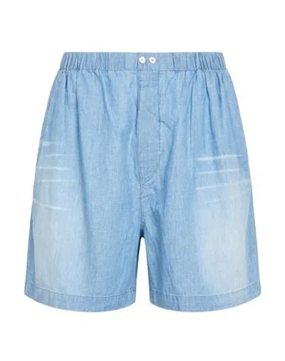 ACNE STUDIOS ACNE STUDIOS MAN SHORTS & BERMUDA SHORTS LIGHT BLUE SIZE 30 COTTON, LINEN
