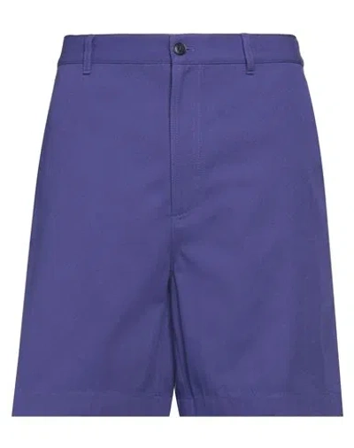 Acne Studios Man Shorts & Bermuda Shorts Purple Size 34 Cotton, Polyester
