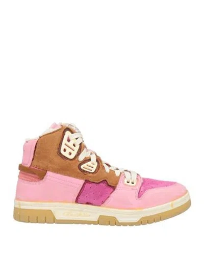 Acne Studios Man Sneakers Pink Size 9 Leather In Multi