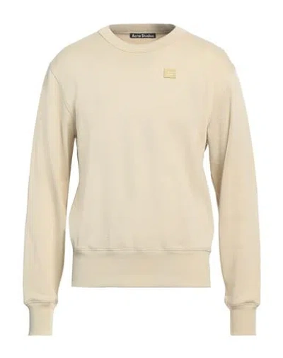 Acne Studios Man Sweatshirt Beige Size L Cotton