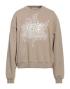 Acne Studios Mens Dark Beige Franzisko Devil Brand-print Cotton-jersey Sweatshirt In Beige