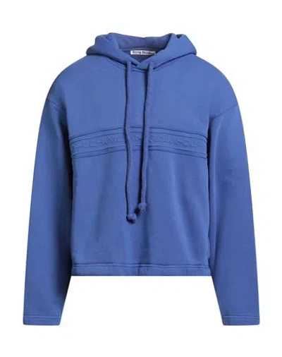 Acne Studios Man Sweatshirt Blue Size S Organic Cotton