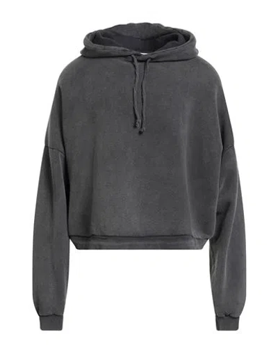 Acne Studios Man Sweatshirt Charcoal Size M Cotton In Gray