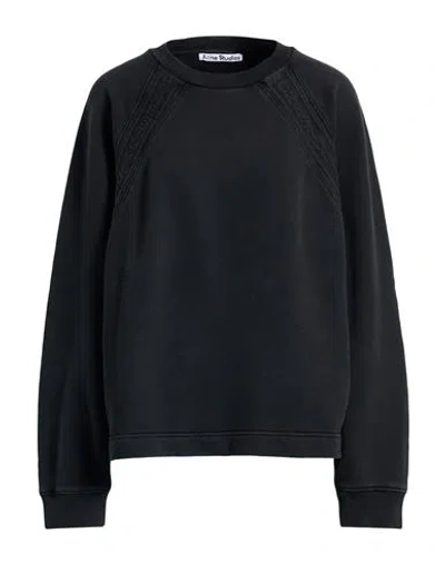 Acne Studios Man Sweatshirt Charcoal Size Xs Cotton In Gray