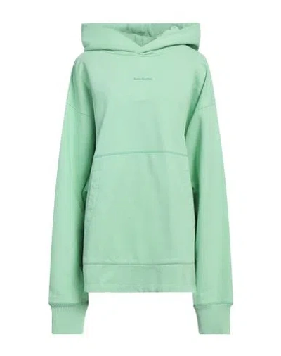 Acne Studios Man Sweatshirt Light Green Size L Cotton